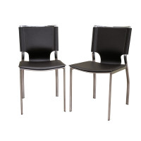 Baxton Studio Dining Chair Brown ALC-1083-Brown Set of 2